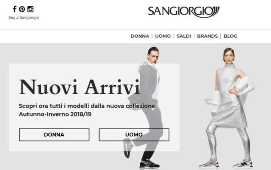 Sangiorgio calzature presenta il suo nuovo e-commerce