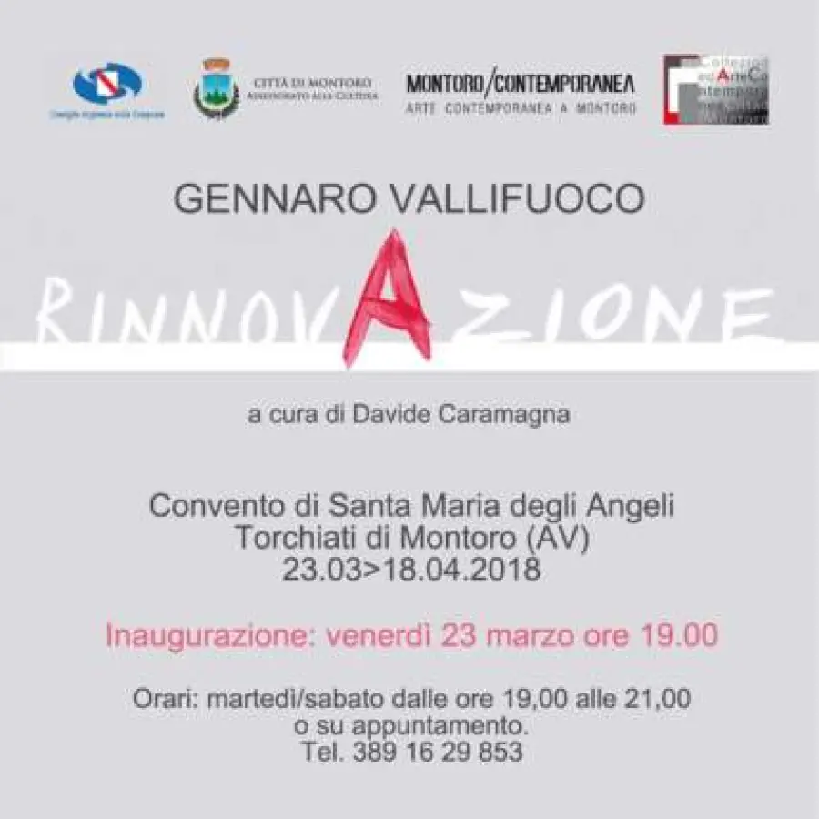 RINNOVAZIONE di GENNARO VALLIFUOCO apre il quarto ciclo di MONTORO CONTEMPORANEA