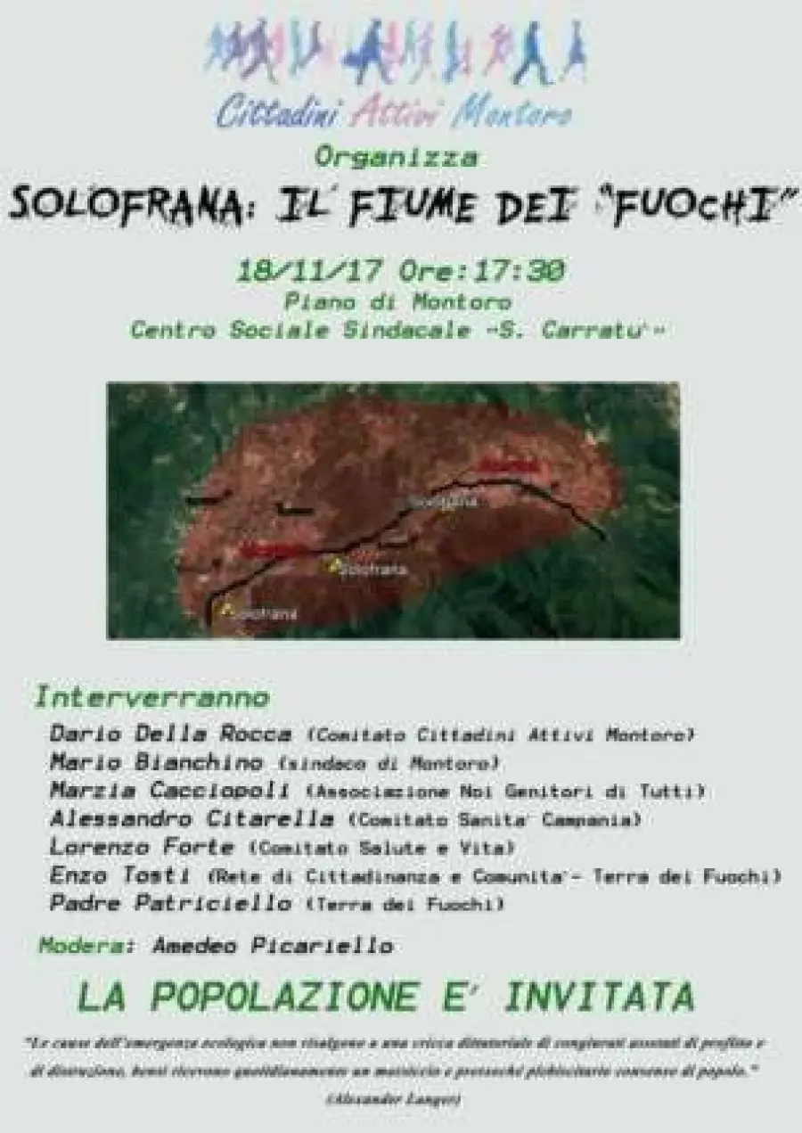 Montoro, "Solofrana, il Fiume dei Fuochi", un convegno/confronto