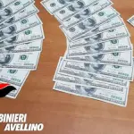 In banca con 3.500 dollari falsi, nei guai 30enne di Pratola Serra