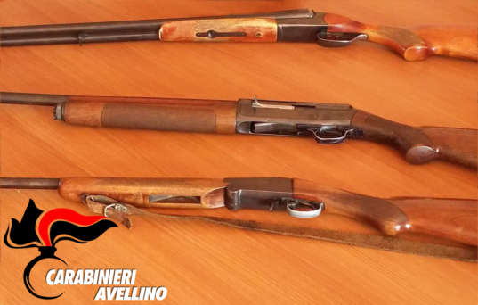 Monteforte Irpino, deteneva illegalmente due fucili, 60enne nei guai