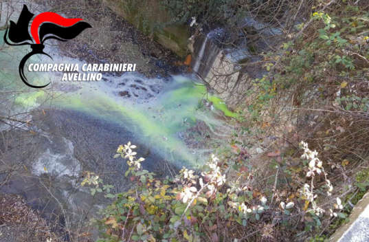 Atripalda, acque reflue di Caseifici nel fiume Rio Rigatore: scattano le deunce